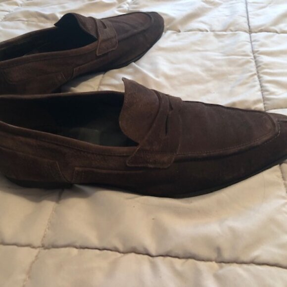 Bally Suede Loafers - Brown size 10 - Picture 3 of 4